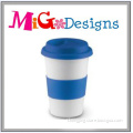 Best Selling Cup Blue Drawing Mug With Silicone Cover And Sleeve